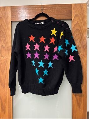 Vintage Britannia Rainbow Stars Knit Sweater
